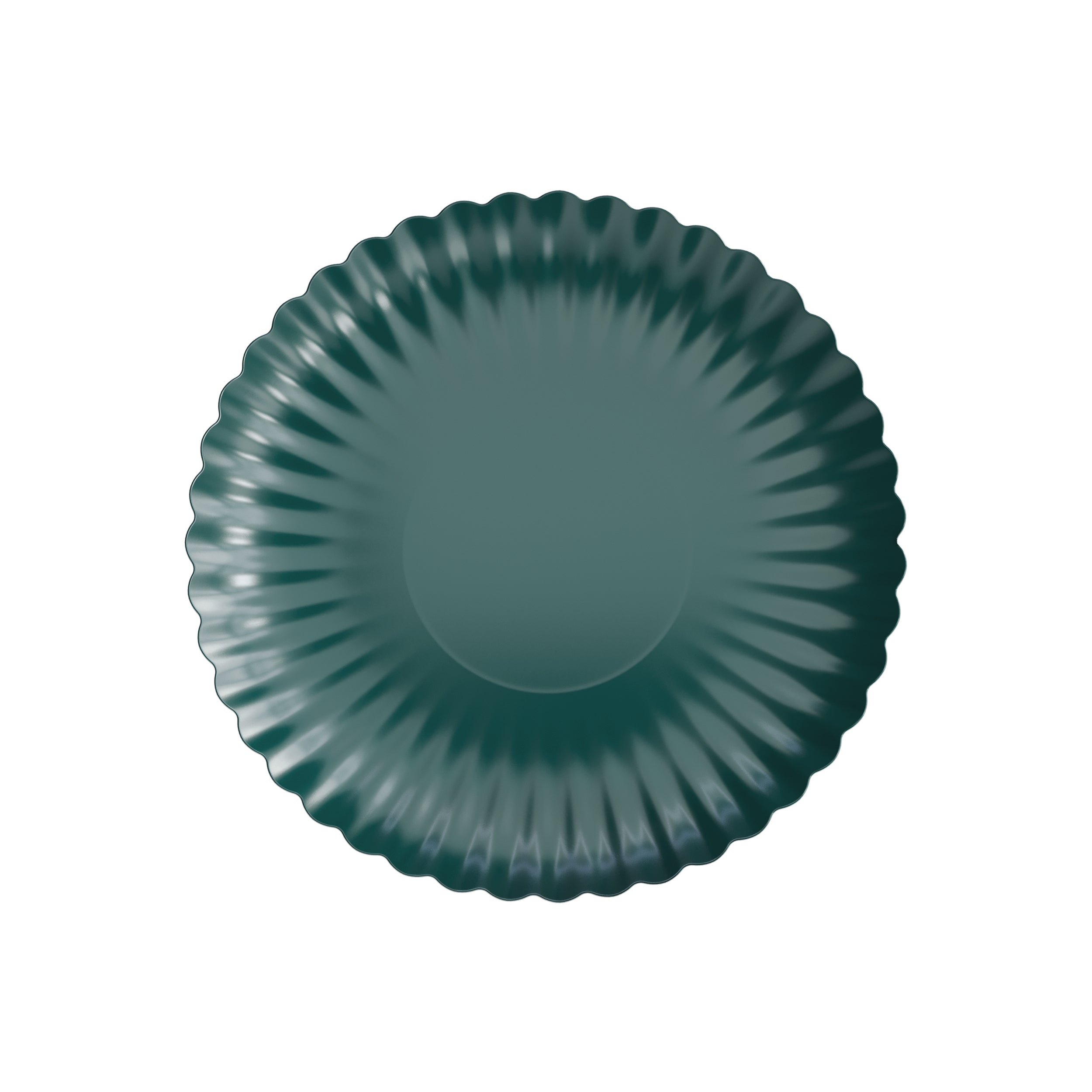 8.5 In. Scalloped Black Aqua Paper Plates | 40 Count