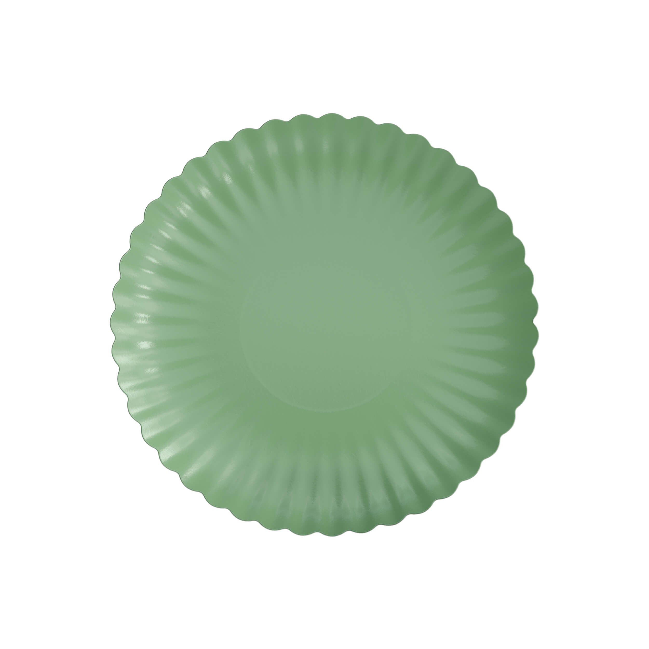 8.5 In. Scalloped Matcha Paper Plates | 40 Count