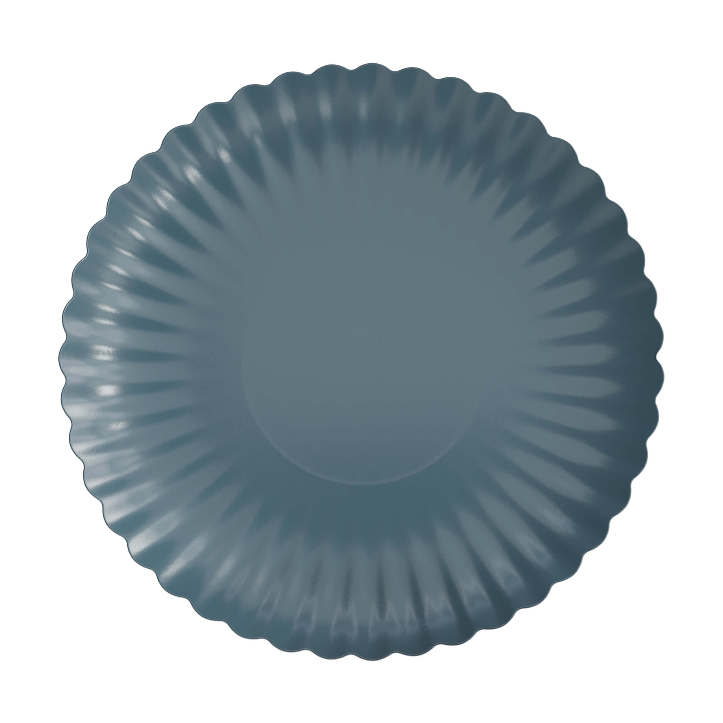 10.5 In. Scalloped Slate Blue Paper Plates | 40 Count