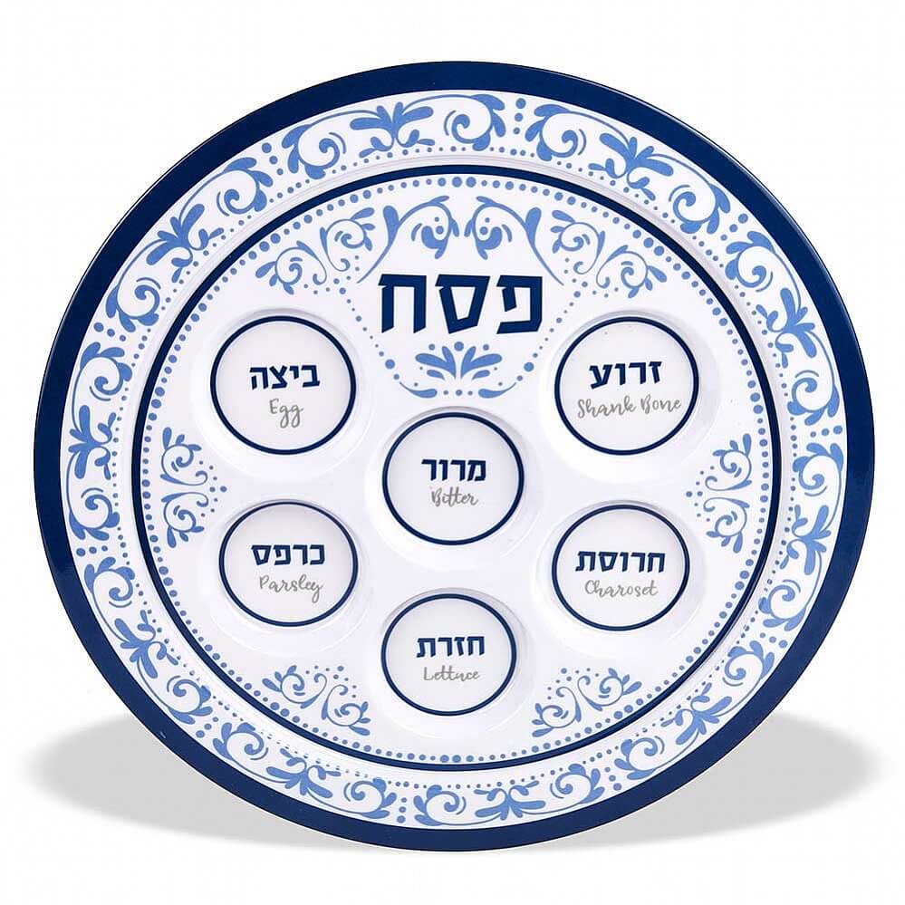 Renaissance Melamine Passover Seder Plate (6-Pack)