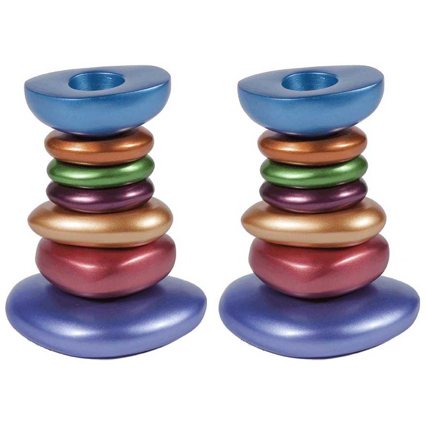 Stacked Stones Candlesticks