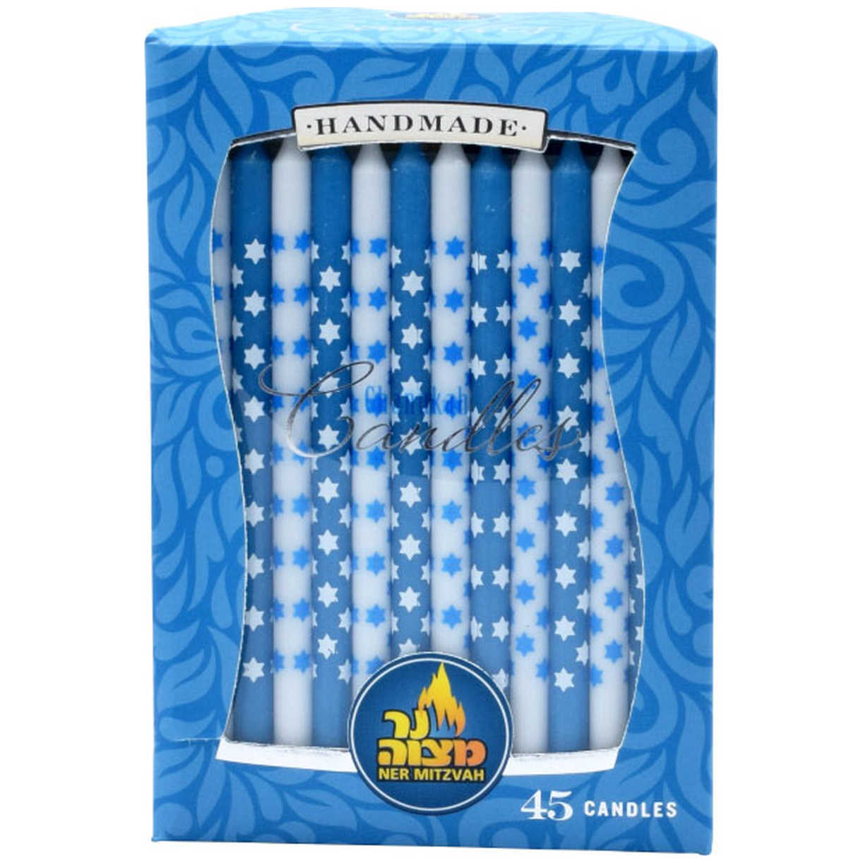 Star Of David Art Chanukah Candles - 45 Candles -Perfect For Hanukkah