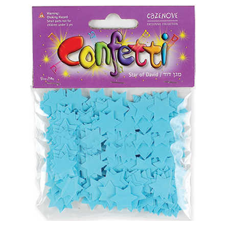 Star Of David Baby Blue Confetti