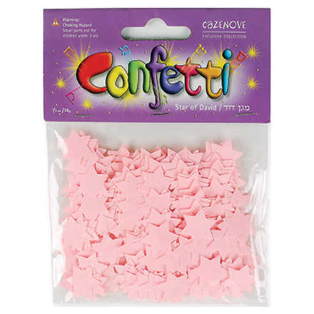 Star Of David Baby Pink Confetti