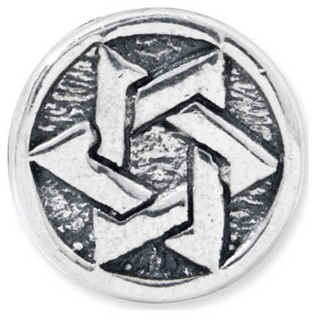 Sterling Silver Star Of David Circle Bead