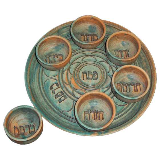 Ceramic Patina Seder Plate -Perfect For Passover