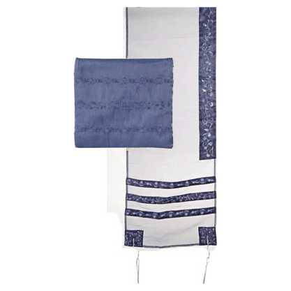 Striped Floral Tallit Set By Yair Emanuel