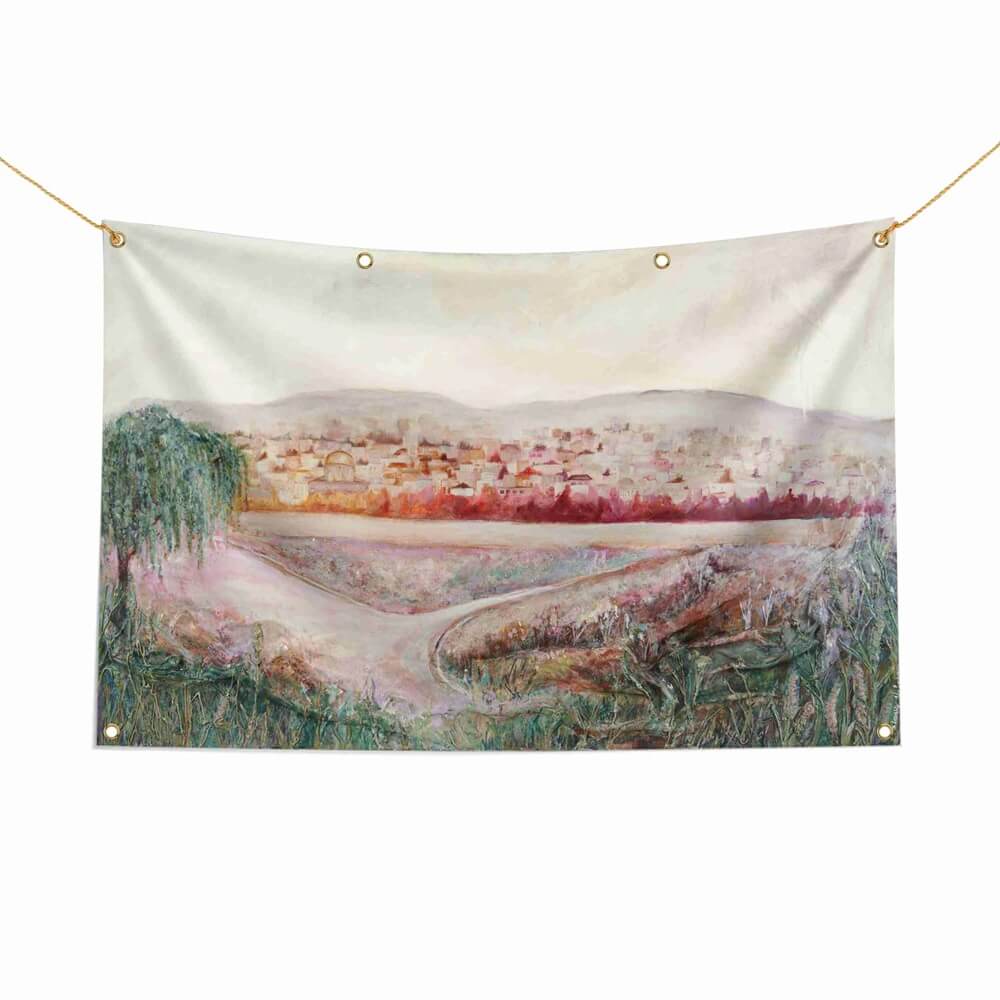 The Radiance of Jerusalem Sukkah Tapestry
