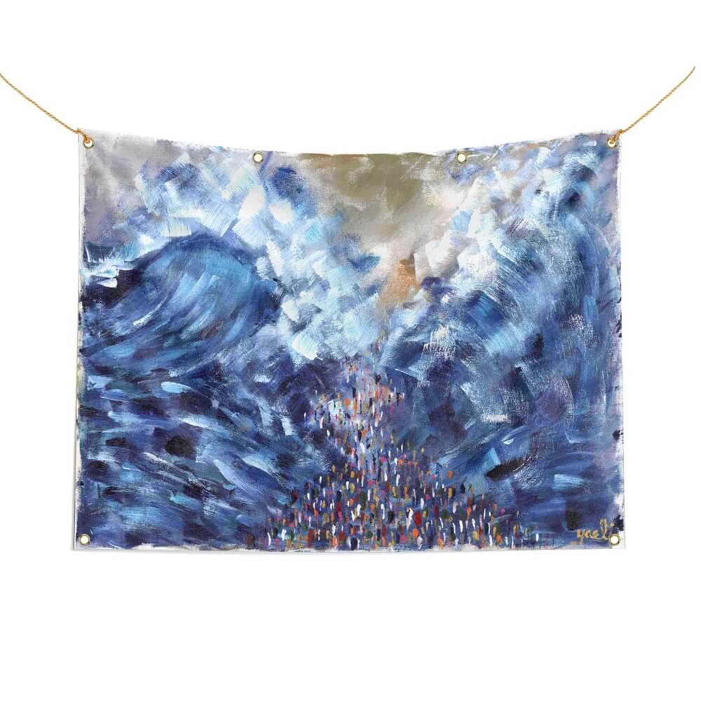 Crossing the Sea Sukkah Tapestry