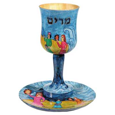 Tambourines Wooden Miriam's Cup -Perfect For Passover