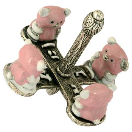 Teddy Bear Pink Dreidel -Perfect For Hanukkah