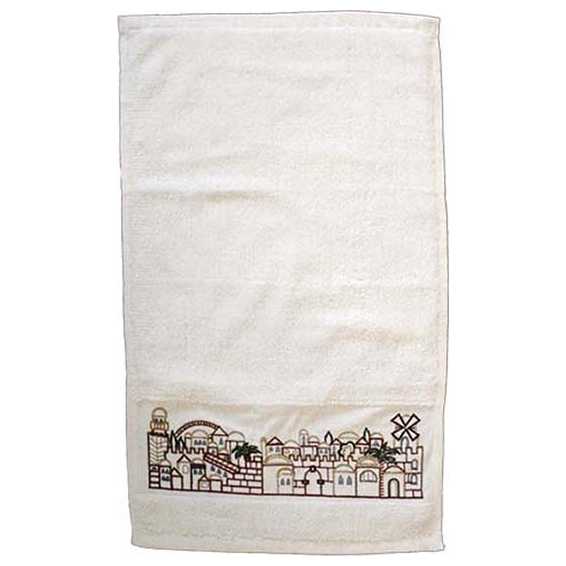 Jerusalem Design Netilat Yadayim Towel  By Yair Emanuel
