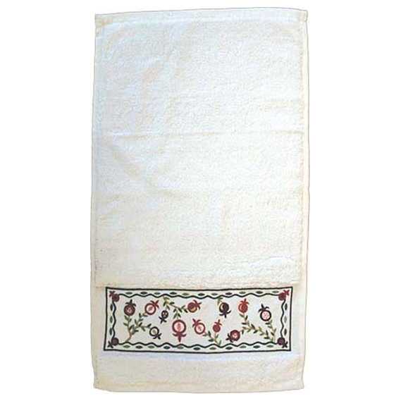 Pomegranate Design Netilat Yadayim Towel  By Yair Emanuel