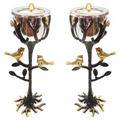 Tree Of Life Brass Candlesticks