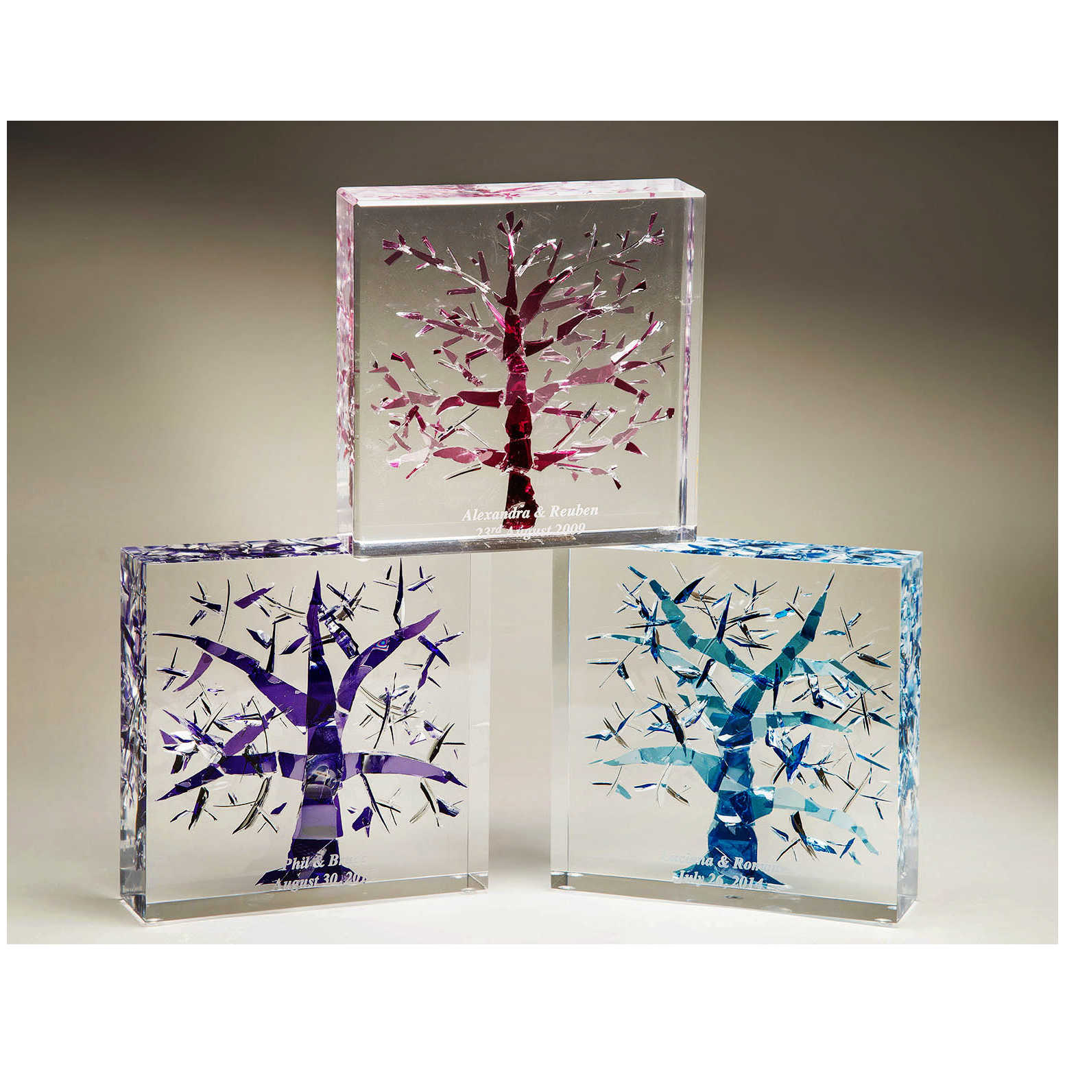 Tree Of Life Wedding Glass Keepsake