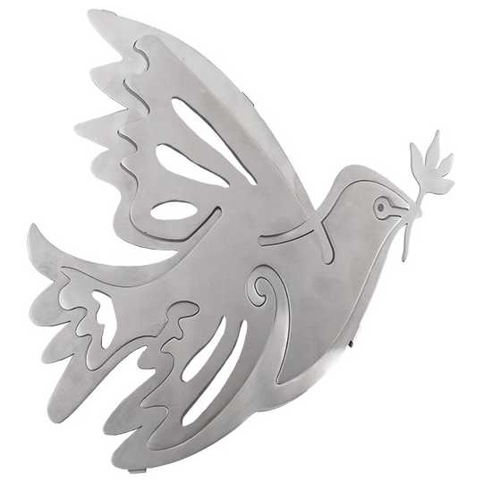 Two Piece Silver Dove Trivet By Yair Emanuel -Perfect For Rosh Hashanah