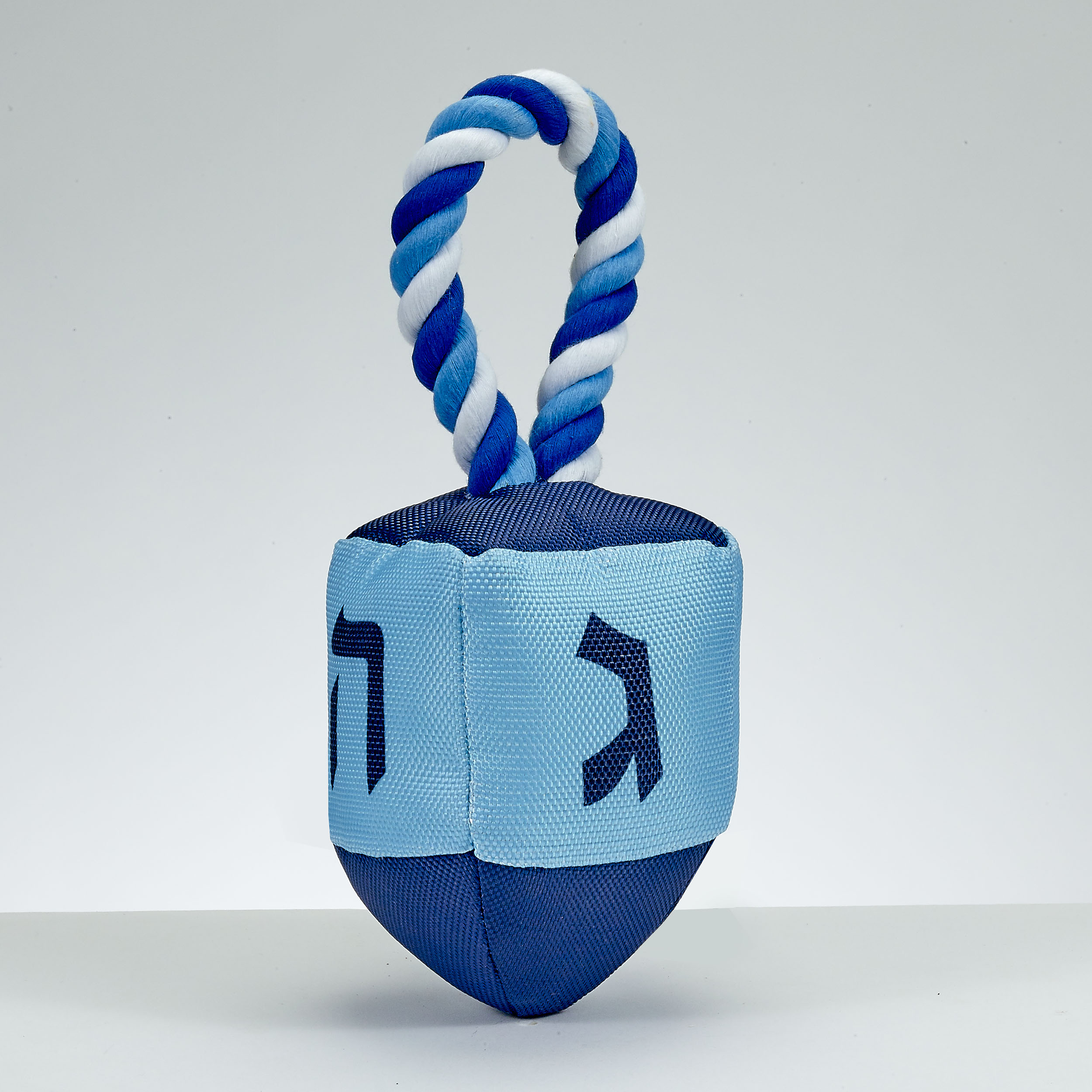"CHEWDAICA"™ DREIDEL DOG TOY, WITH ROPE, OXFORD, SQUEAKY, 9",TAG