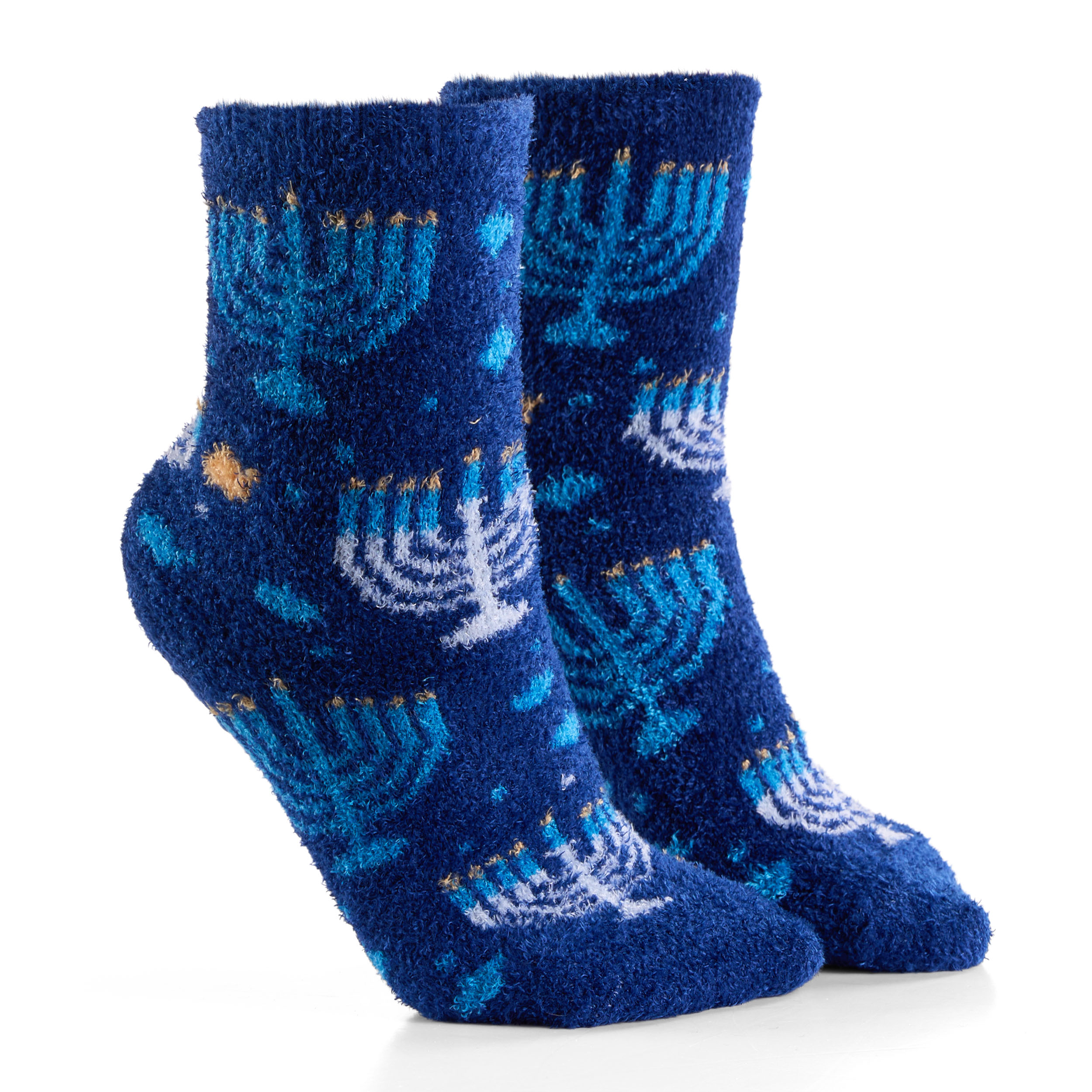 MENORAH KIDS COZY SLIPPER SOCKS, POLY, CARDED