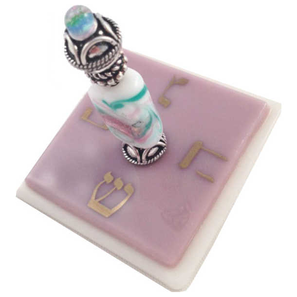 Velvet Pink Fused Blown Glass Dreidel -Perfect For Hanukkah