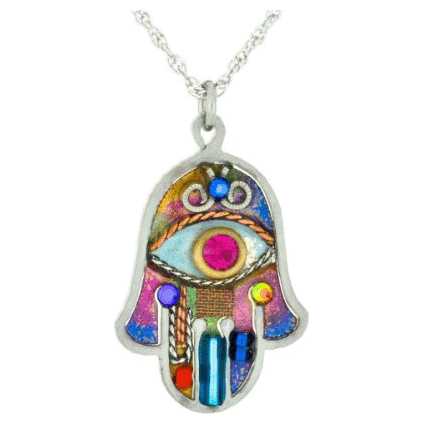 Vibrant Hamsa Necklace
