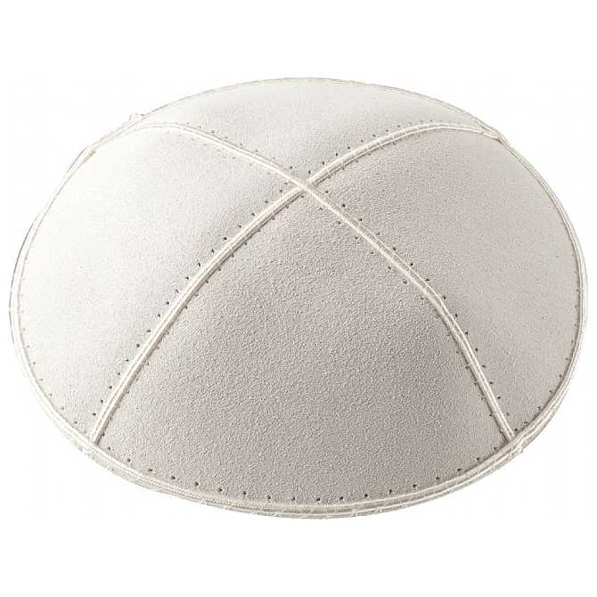 White Suede Kippah