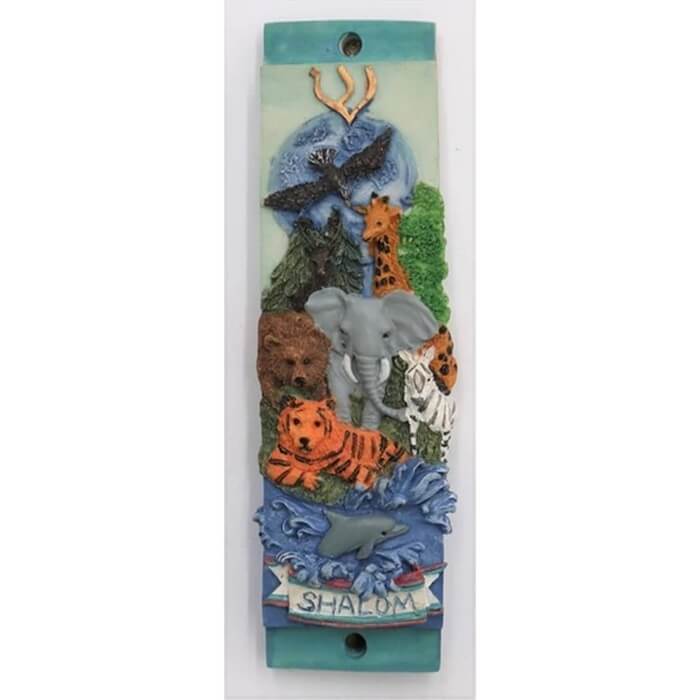 Wild Animals Mezuzah Case