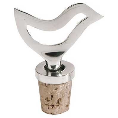 Silver Bird Wine Bottle Cork By Yair Emanuel