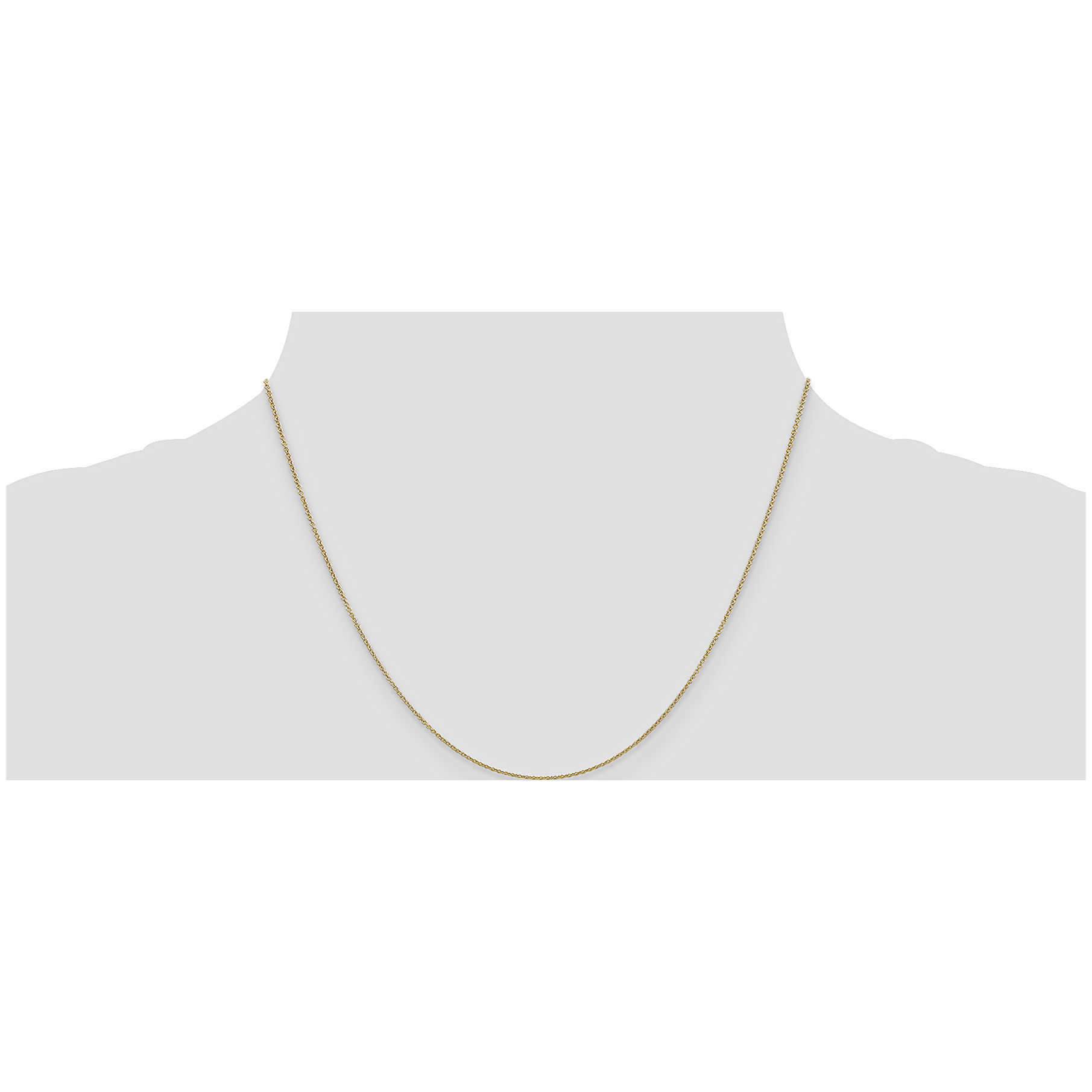 14K Yellow Gold 18-Inch Cable Necklace Chain