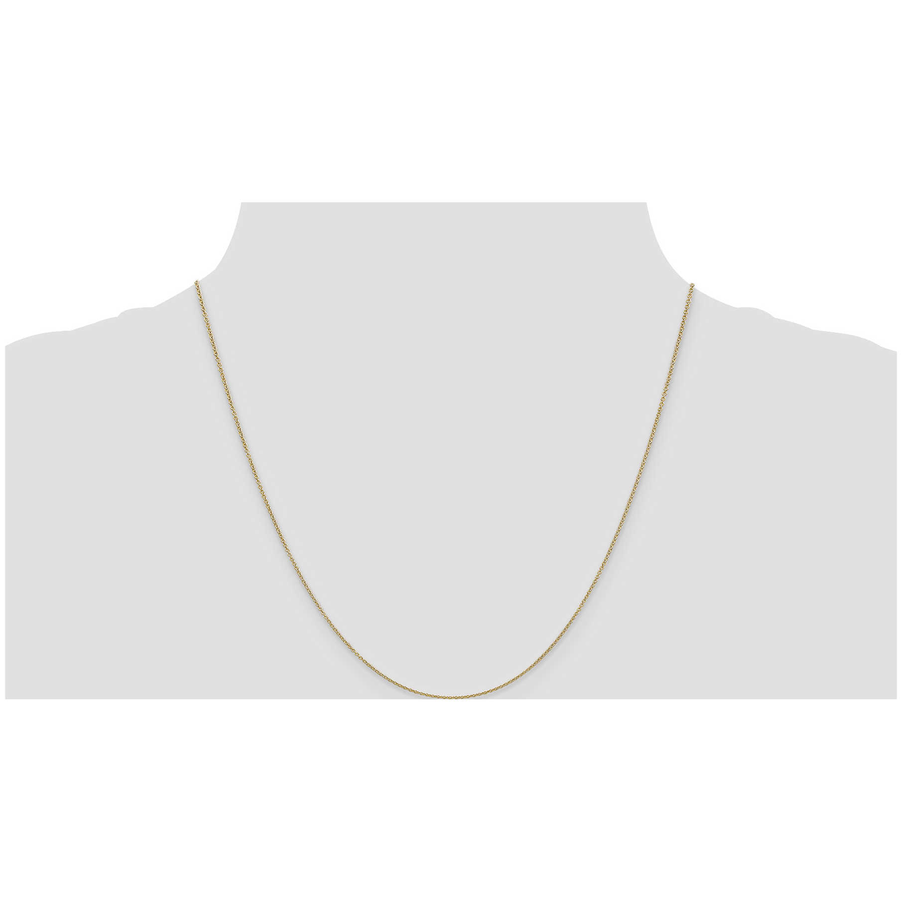 14K Yellow Gold 20-Inch Cable Necklace Chain