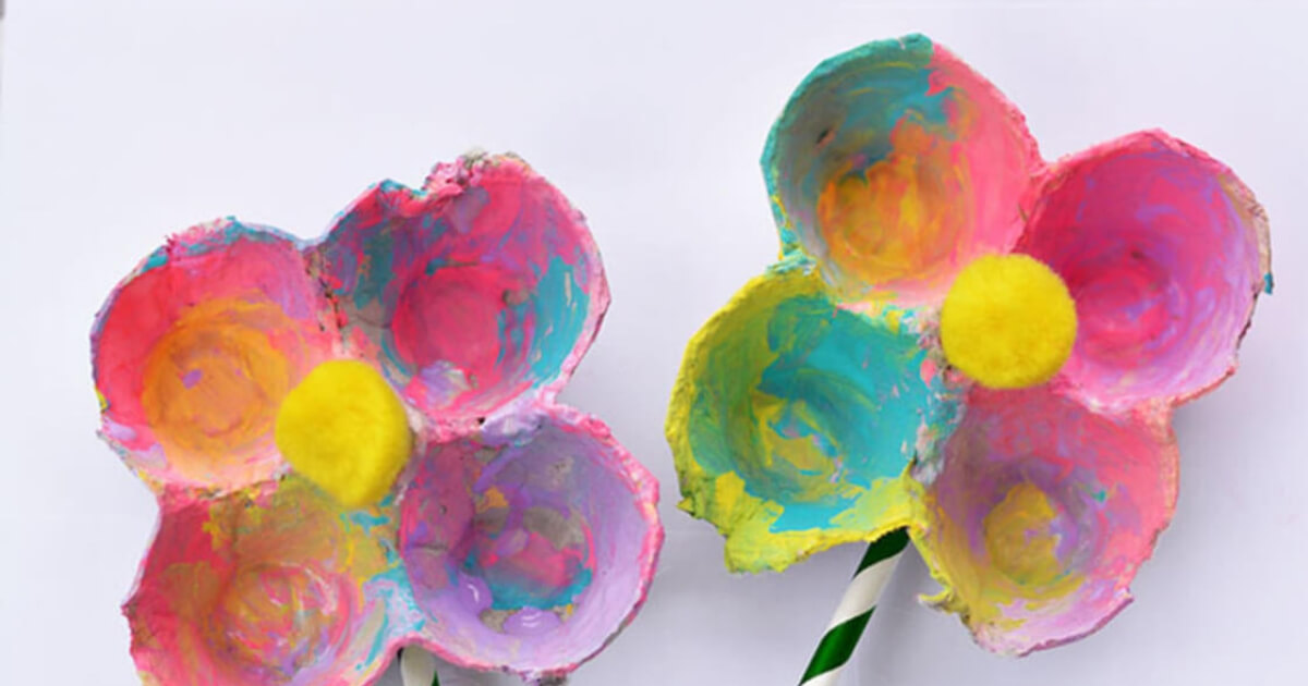 Egg Carton Flowers