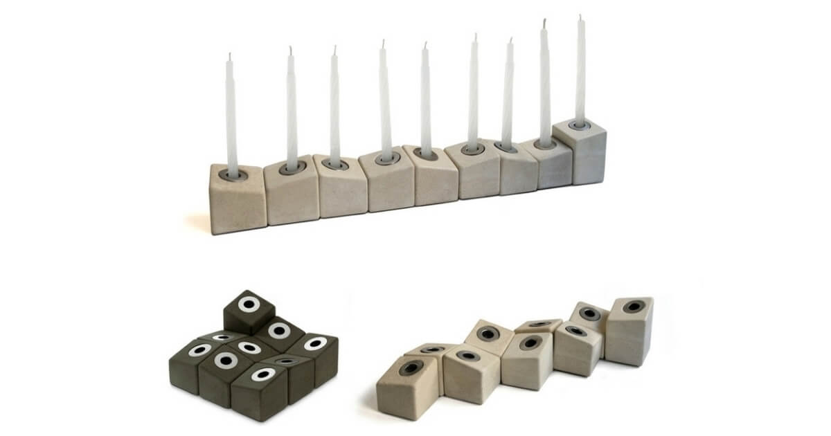 Poured Concrete Menorah