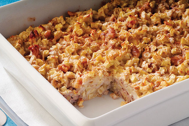 yummy apple kugel made with matzah meal!