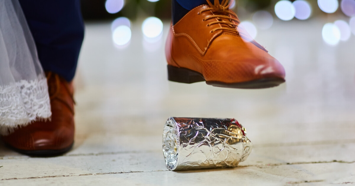 wedding breaking glass